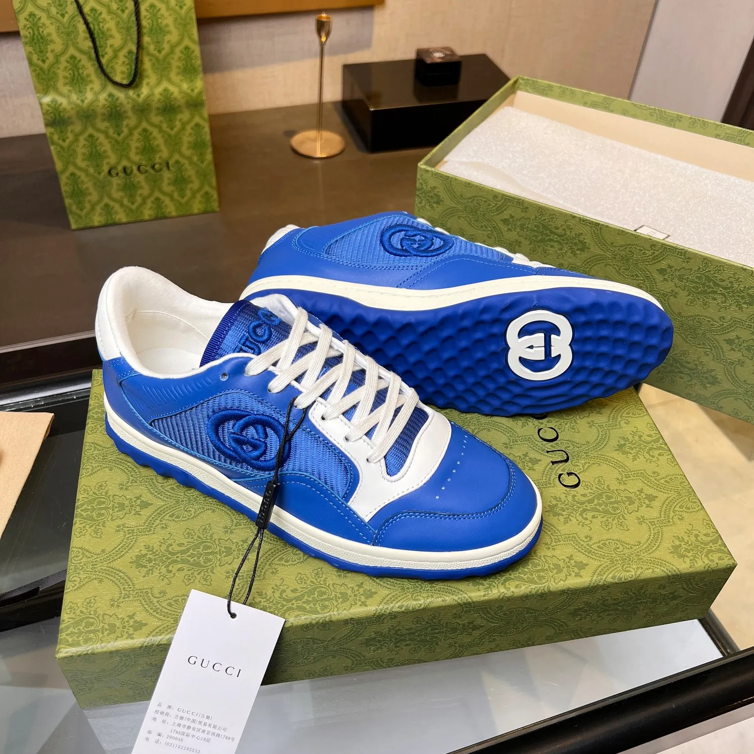 👟👟Ex-factory price 520👟👟 Top version, full styling effect, instant sales of the common practice of soft treading in the market, 💣💣💣Gucci2023 early spring Gucci G home latest hot style MAC80 sports shoes couple style casual retro distressed dirty shoes small dirty shoes small white shoes🌸🌸🌸 original purchase and development Production Gucci MAC80 new hot-selling series. The exquisite and compact interlocking double G logo romantically interprets the aesthetic concept of this series. Made of off-white leather, ▪️Material: original customized imported first-layer cowhide ▪️Inner lining: original customized imported breathable mesh ▪️Outsole: original molded two-color TPU outsole ▪️Sole thickness: 3CM ▪️Size: women's 35-40 / men's 39-45